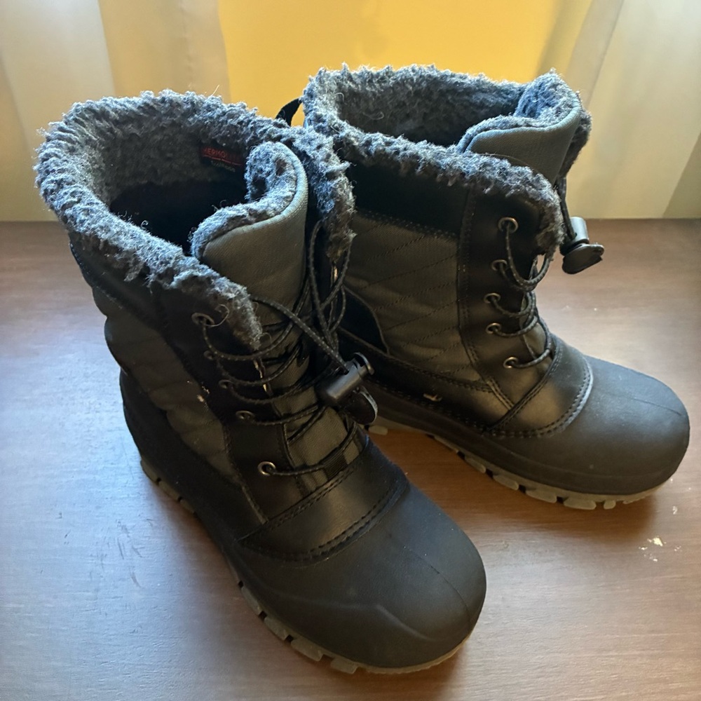 All In Motion Kids Black Winter Snow Boots